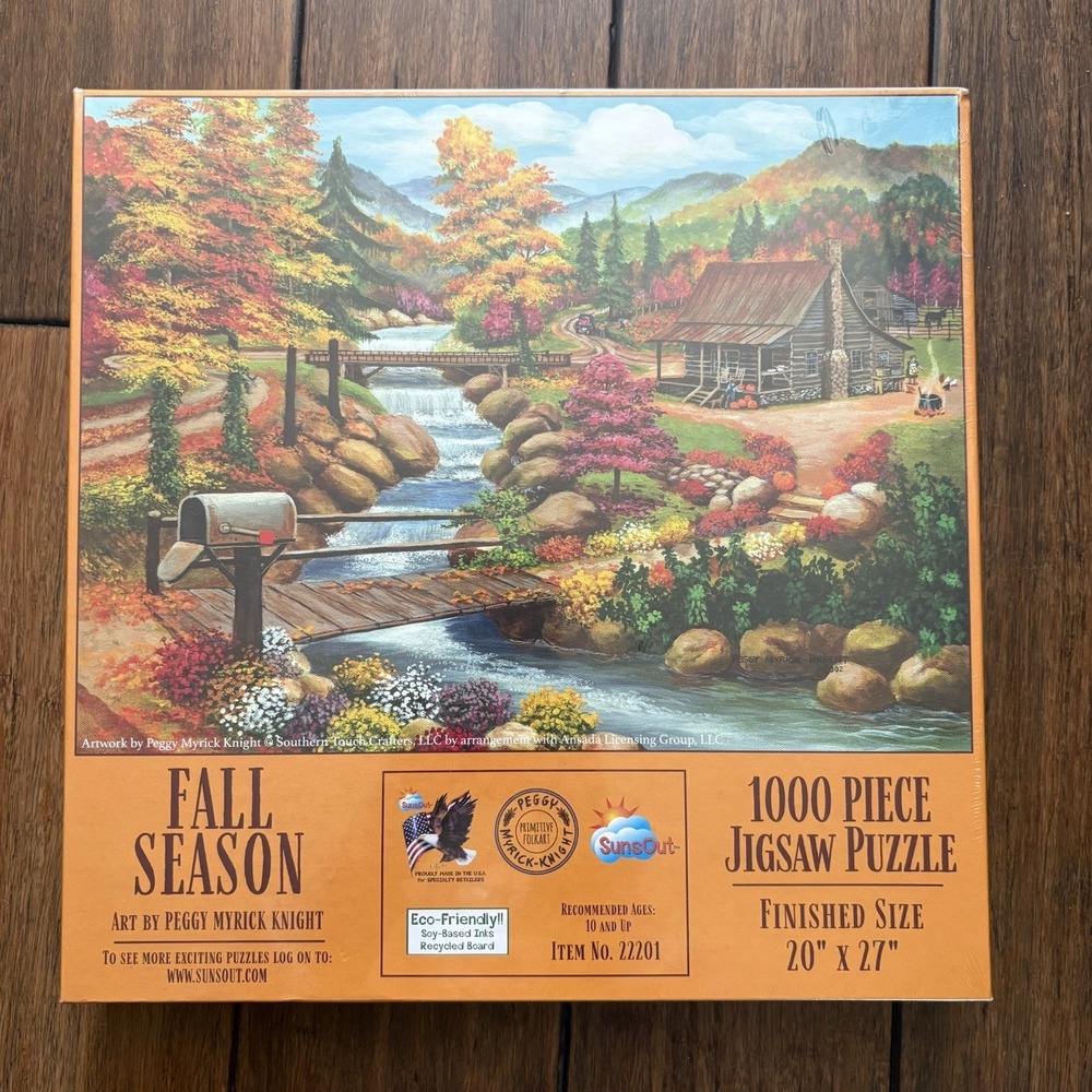 Fall Season 1000‎ Piece Jigsaw Puzzle Peggy Myrick Knight SunsOut Sealed